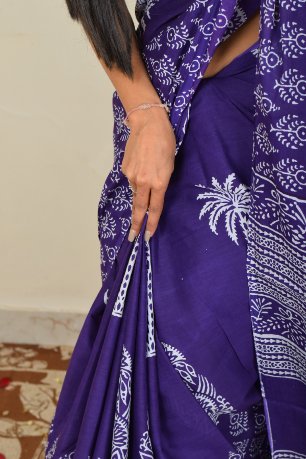 muluml cotton saree | cotton saree purple
