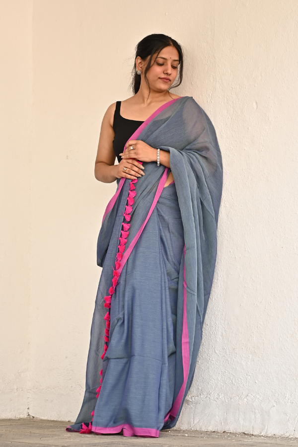 Cotton saree | purple cotton saree | best sarees online