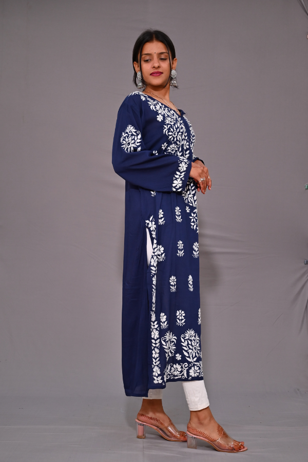 Handwork kurti | blue kurti | kurti for girls