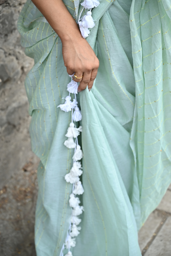 Cotton saree | cotton saree for women | green cotton saree