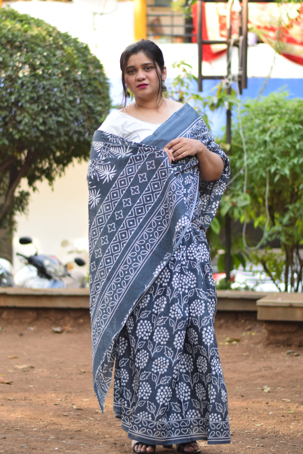 Buy handblock printed saree online