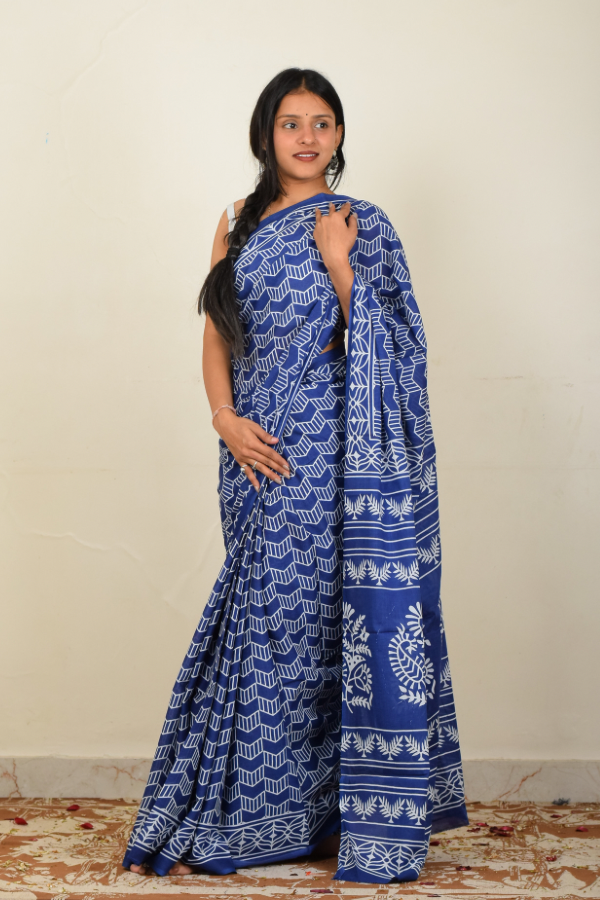 Buy handblock printed saree online