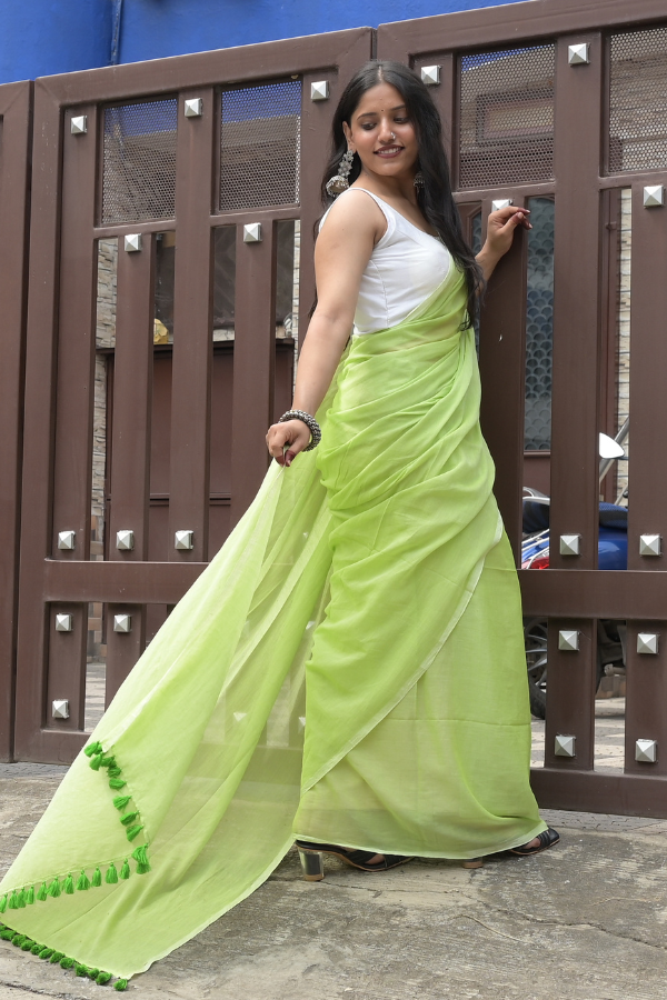 pure cotton saree online | green saree