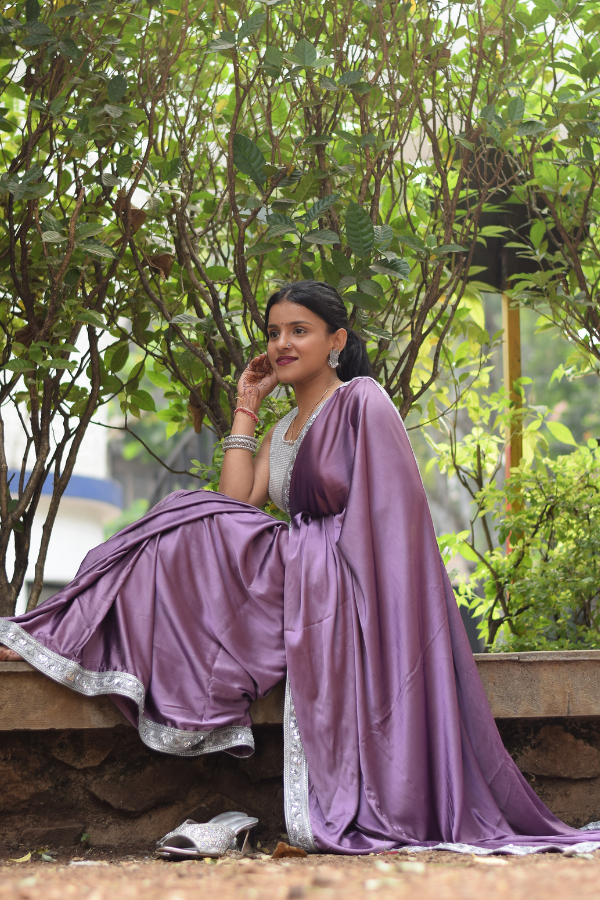 pure satin saree | satin saree in black | saree online