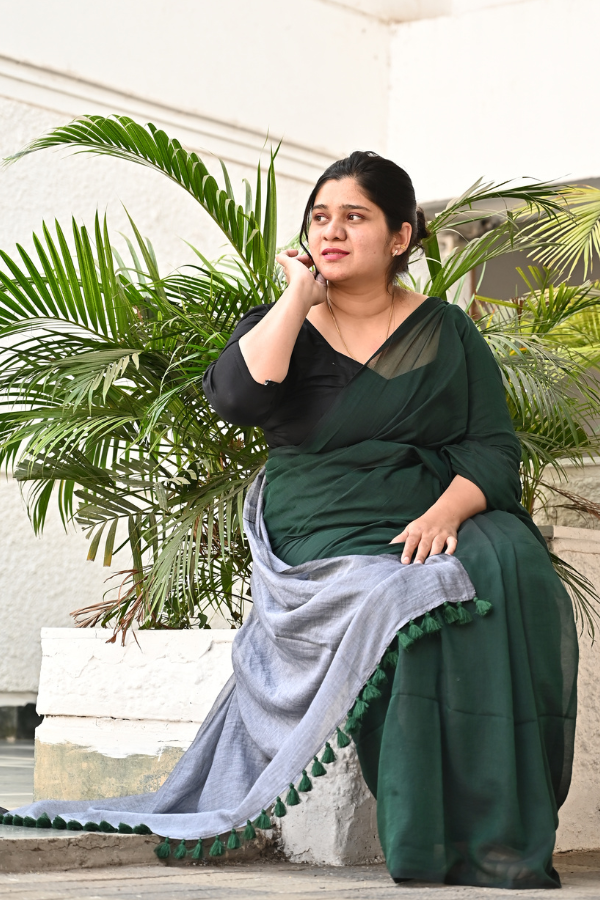 cotton saree green | cotton saree for women | saree for women