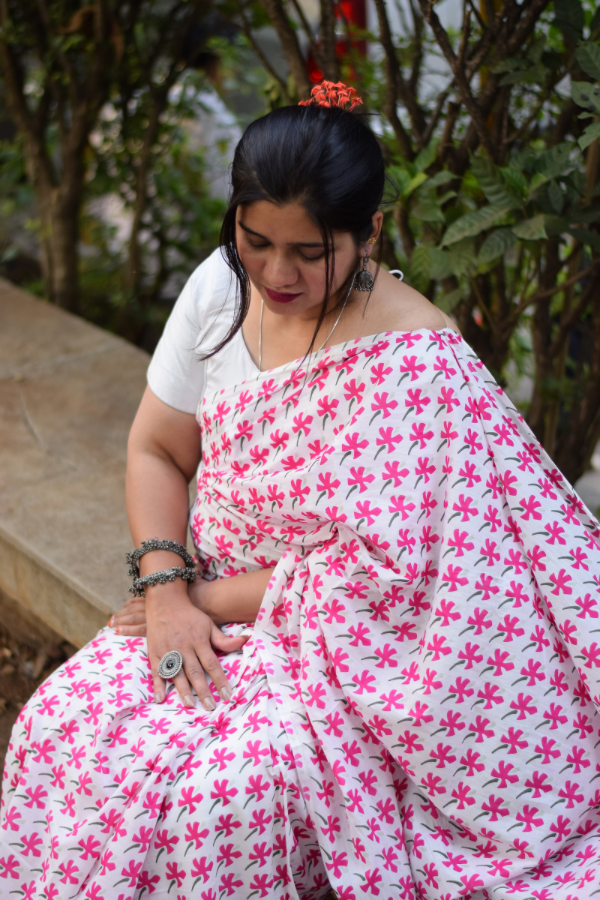 muluml cotton saree | cotton saree white