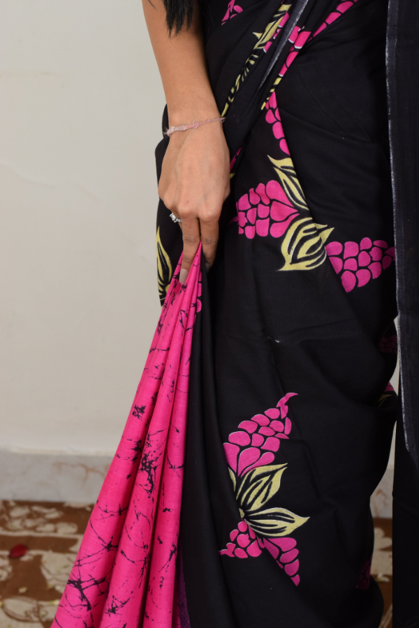 muluml cotton saree | cotton saree black
