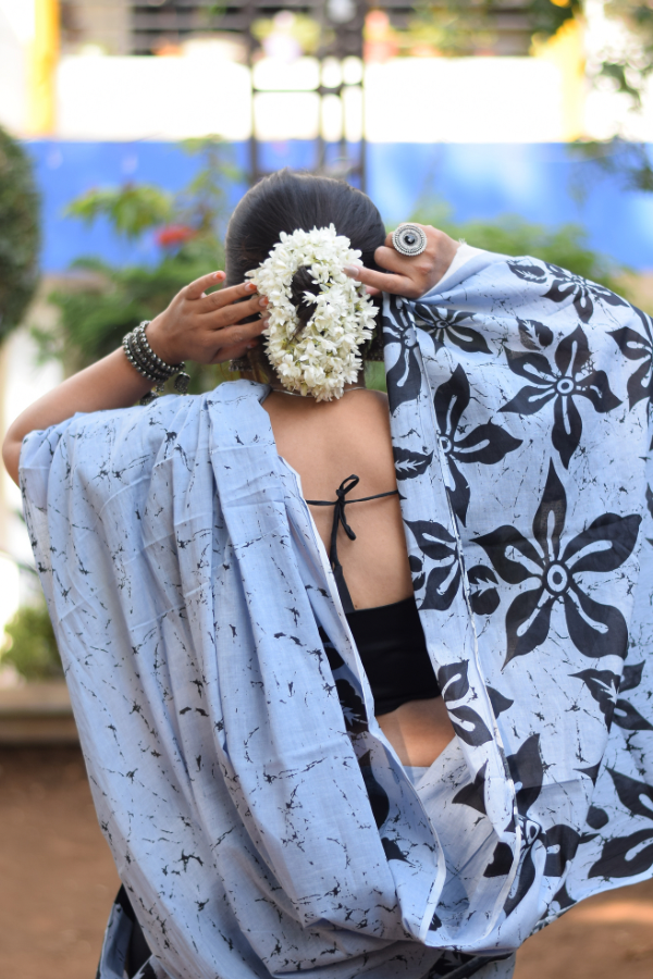 muluml cotton saree | cotton saree grey