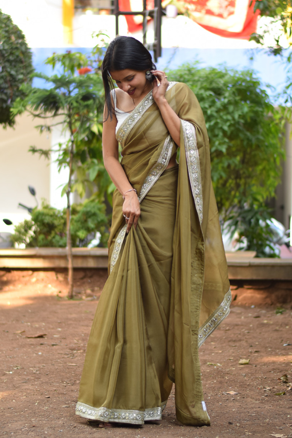 organza saree party wear | organza saree online
