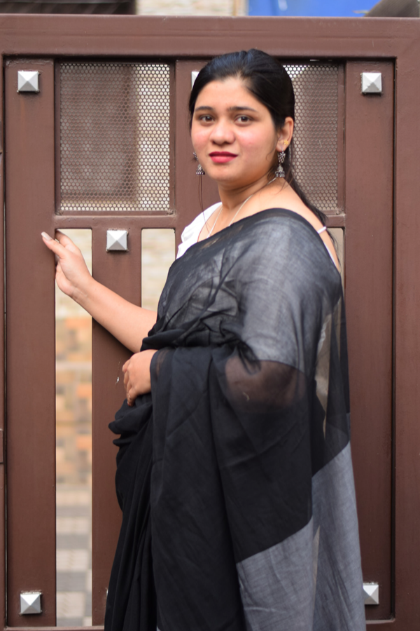 pure cotton saree online | black saree