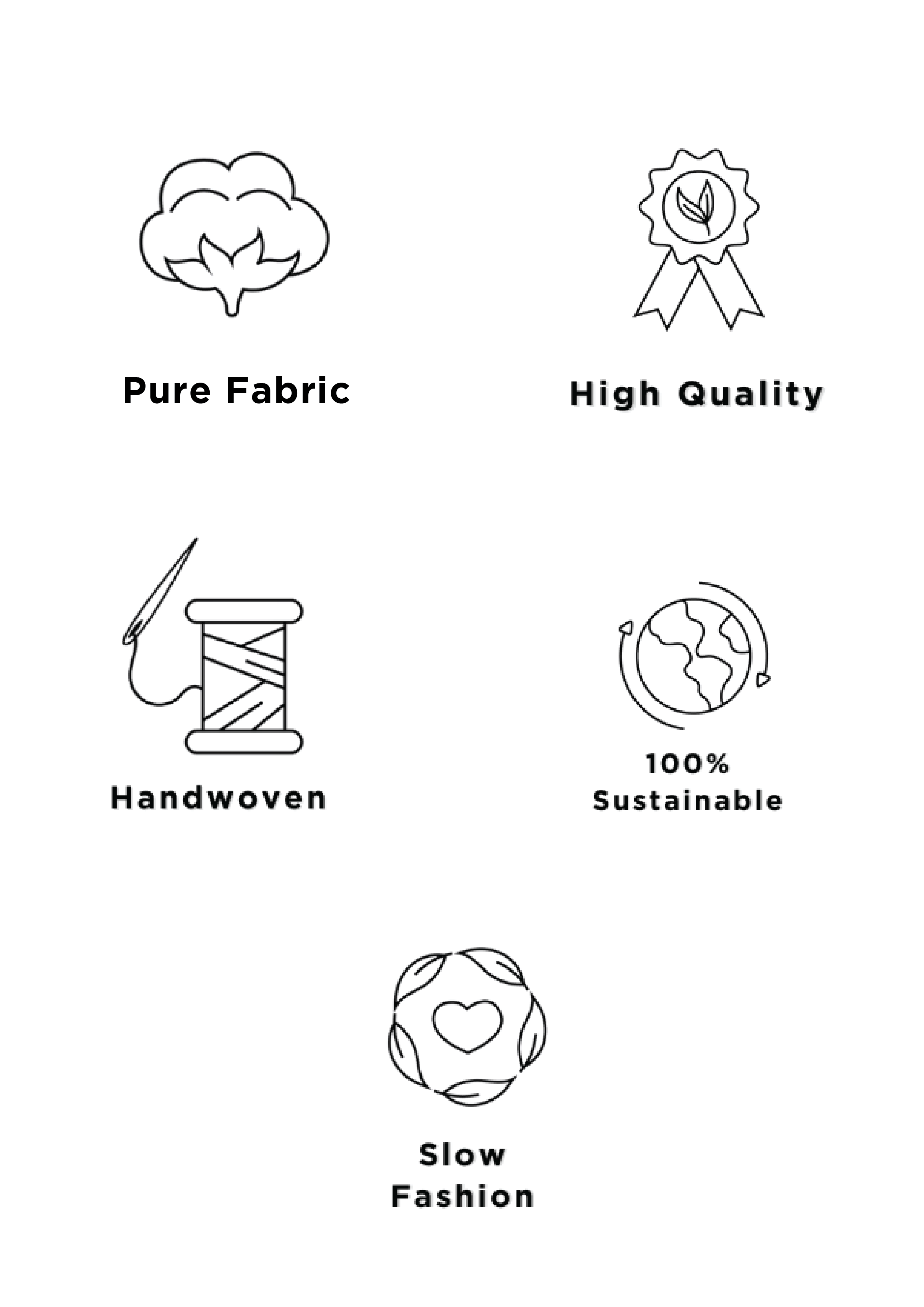 Pure fabric | high quality | Handwoven | 100% sustainable | slow fashion