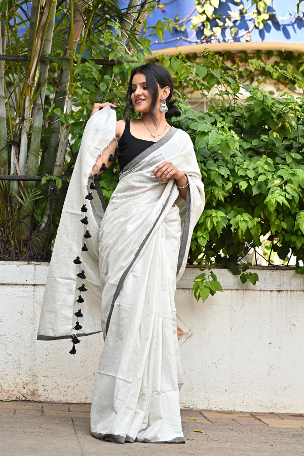 Kora Pure Handwoven Tissue Saree